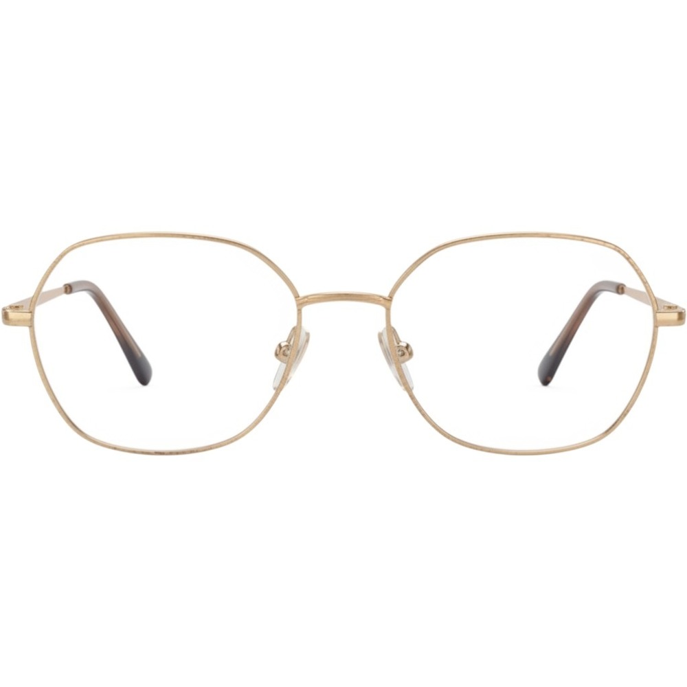Vintage Silhouette M 6107 Gold Geometric Eyeglass Frames 58-14 135